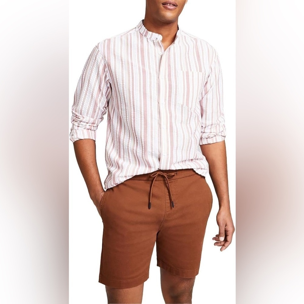 And Now This Men's Brown Casual Drawstring Shorts size X-Large